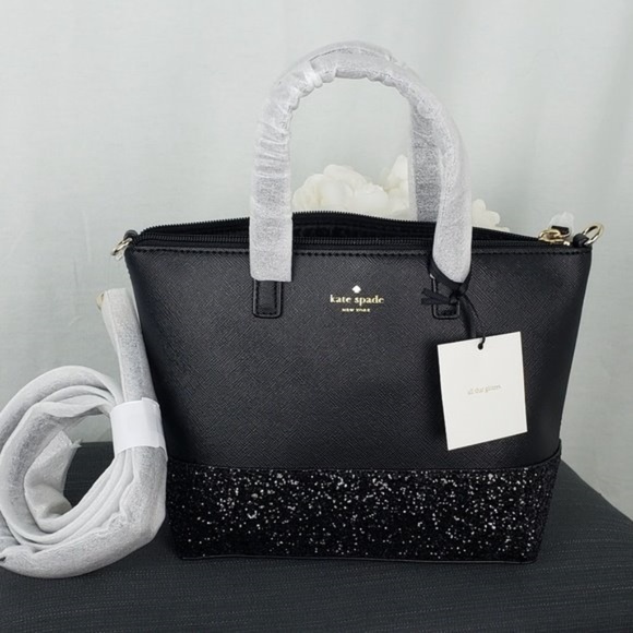kate spade Handbags - Kate Spade Greta Court Glitter Black Crossbody